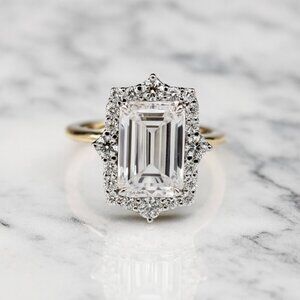 "Jameson" Lab Diamond Emerald Cut Ring